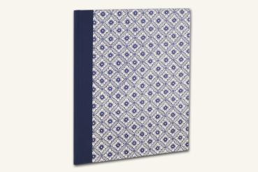 Fine folder blue pattern handwork germany